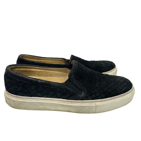 M. Gemi | Cerchio Woven Suede Slip on Sneaker Black Size 39 - Picture 1 of 15